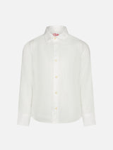 White linen kid shirt Agnes