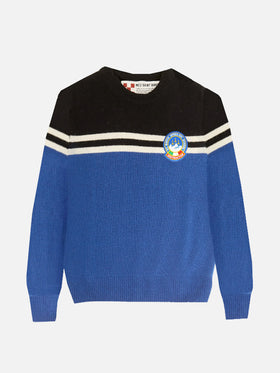 Boy bluette sweater with patch