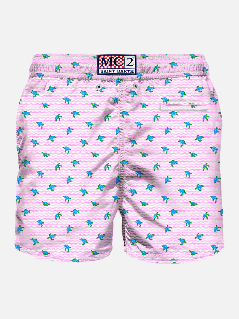 Man Comfort Light Badeshorts mit Meeresschildkröten-Print