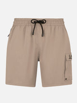 Man beige Comfort Travel swim shorts