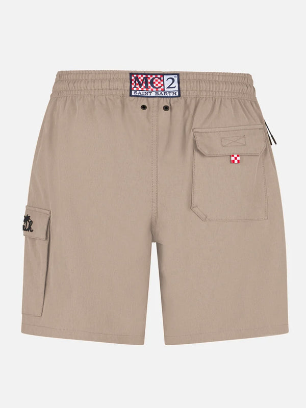 Man beige Comfort Travel swim shorts