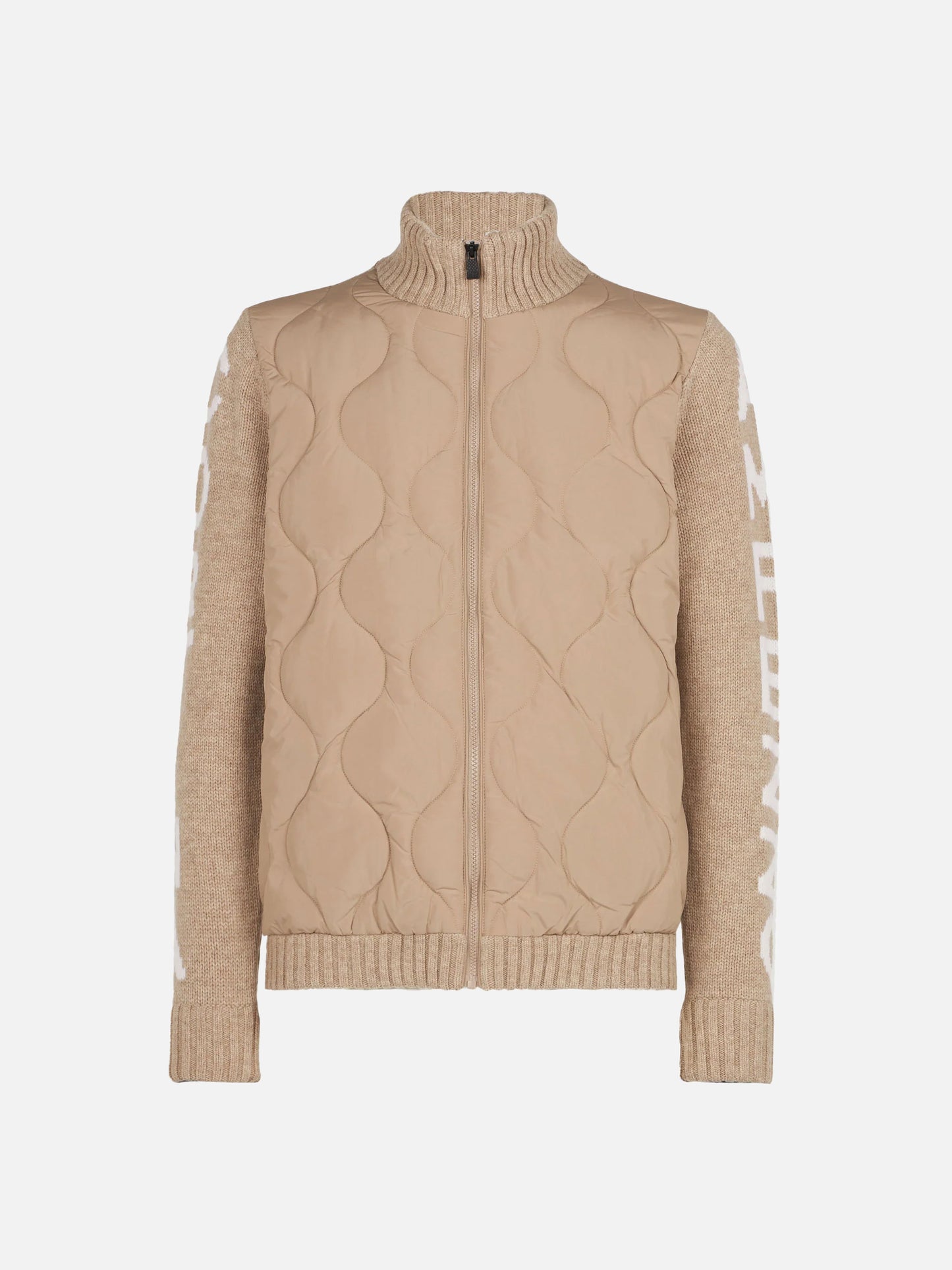 Man beige padded jacket