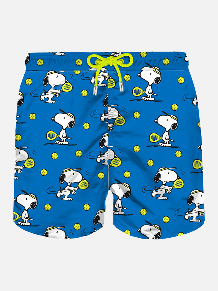 Man light fabric swim shorts with Snoopy Padel print | SNOOPY - PEANUTS™ SPECIAL EDITION