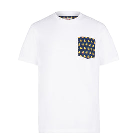Herren-T-Shirt aus Baumwolle mit bedruckter Tasche