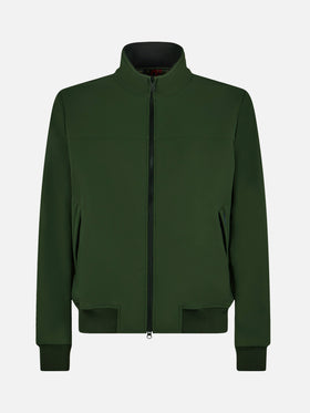 Man mid-weight military green bomber jacket Traveler - MC2 Saint Barth