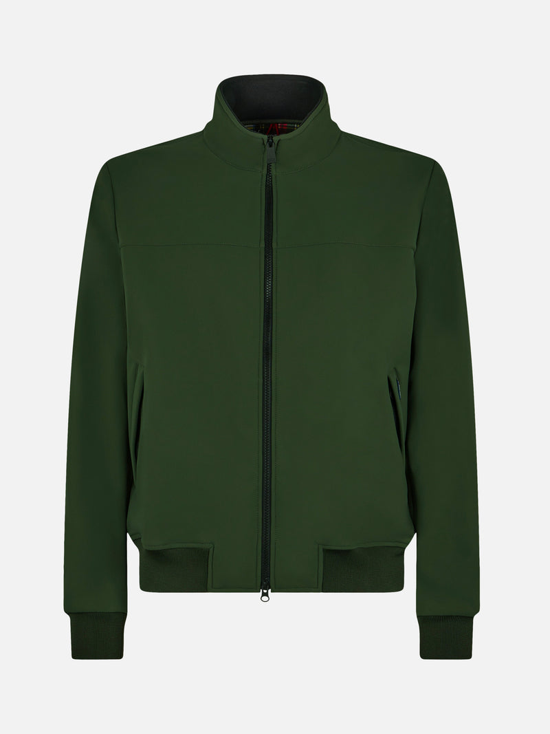 Man mid-weight military green bomber jacket Traveler