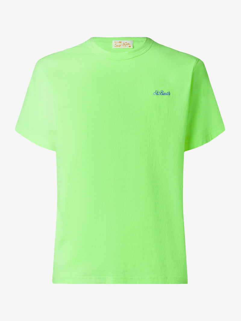 T-shirt da uomo in cotone verde