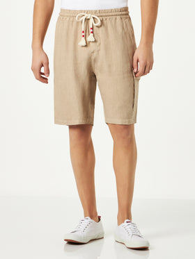 Man beige linen bermuda shorts - MC2 Saint Barth