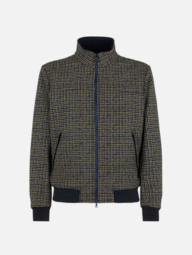 Man mid-weight houndstood bomber jacket Traveler - MC2 Saint Barth
