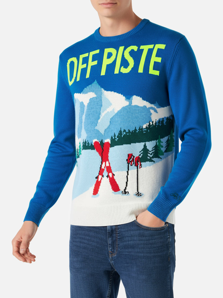Herrenpullover mit Bergpostkarte