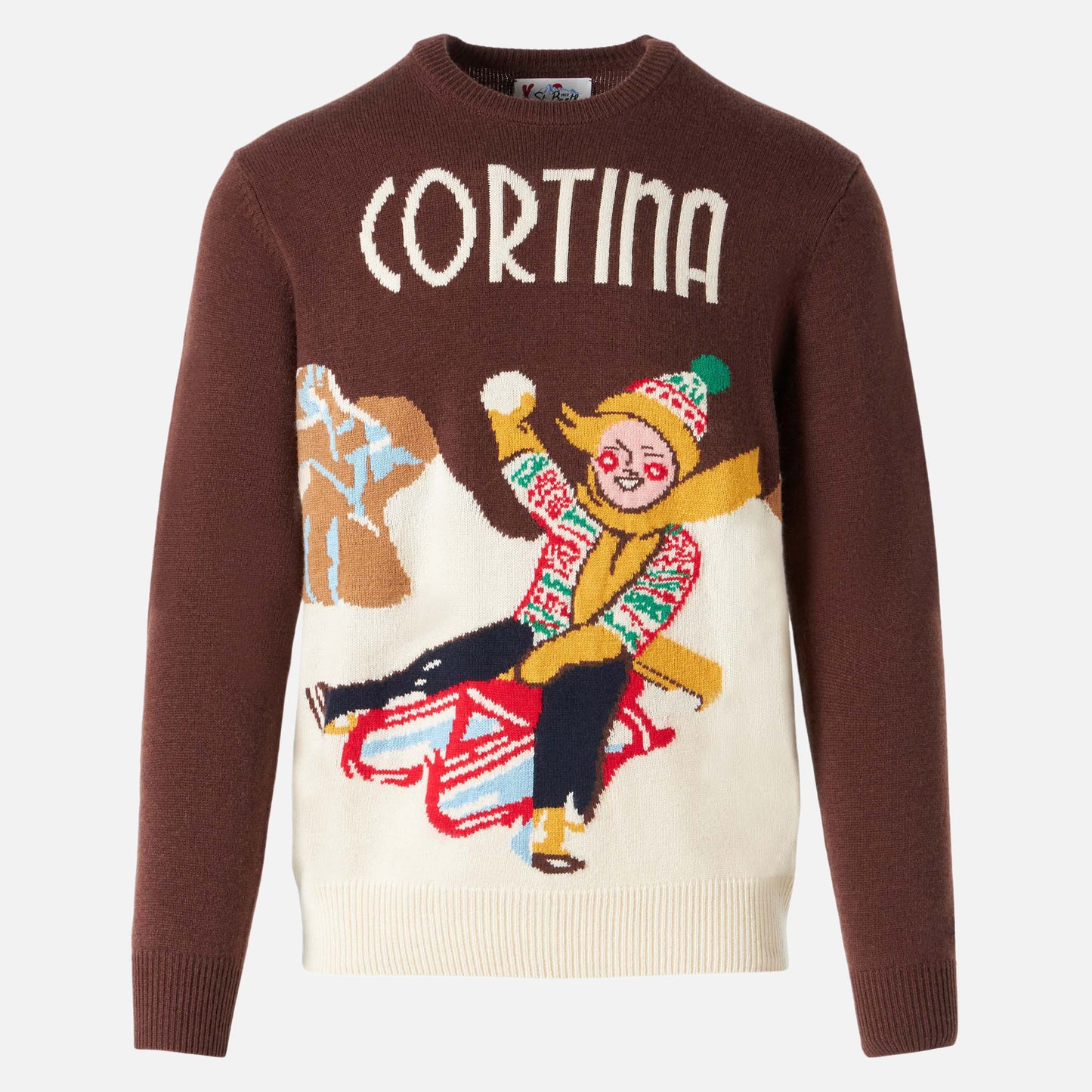 Maglione da uomo con stampa cartoline Cortina