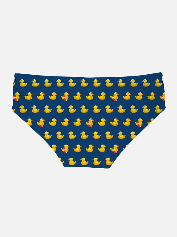 Man swim briefs with ducky print