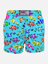 Klassische Herren-Badeshorts mit mehrfarbigem Clownfisch-Print