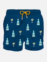 Blaue klassische Badeshorts für Herren mit Gin Mare-Aufdruck | GIN MARE SPECIAL EDITION