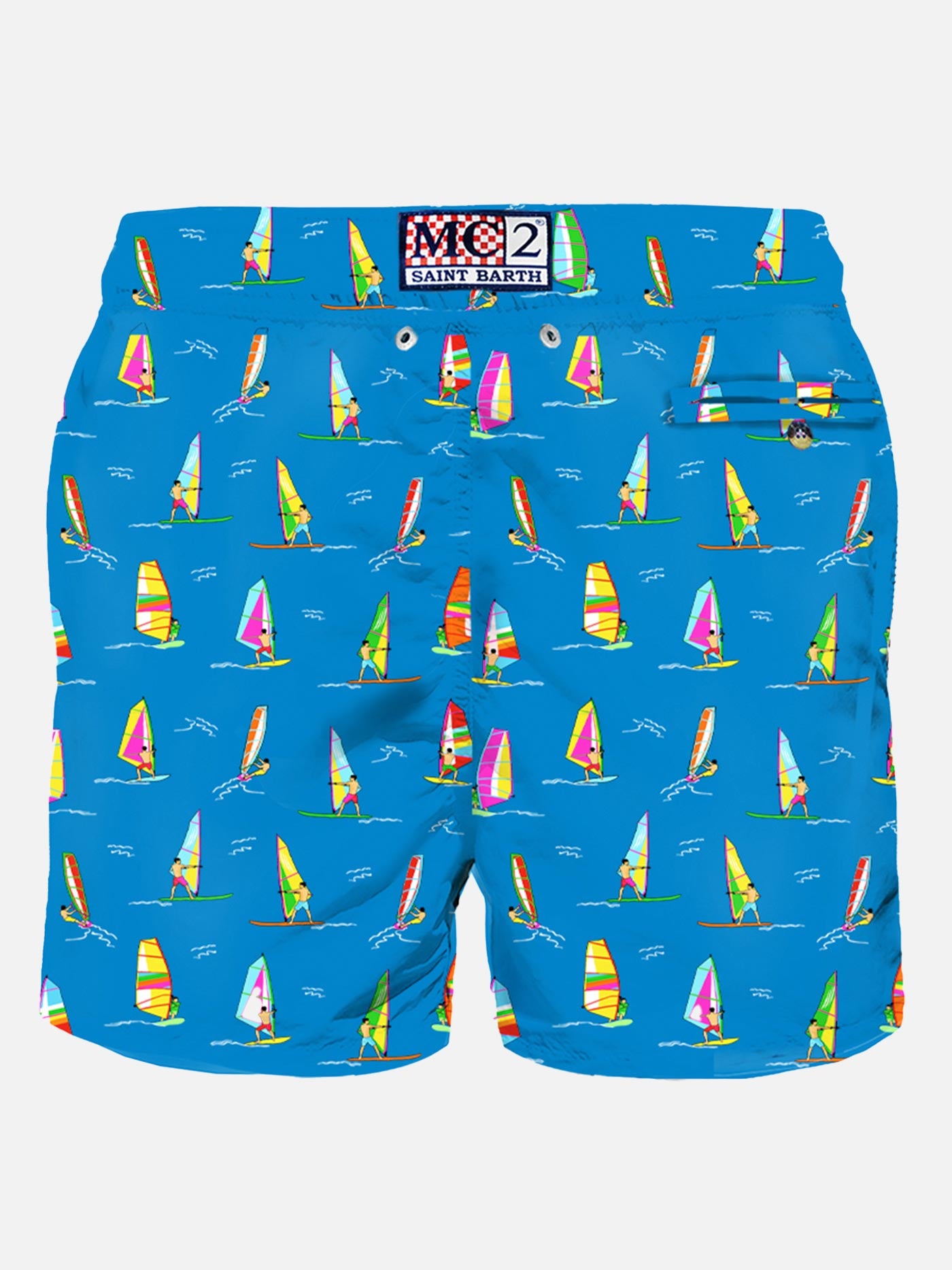 Herren-Badeshorts aus leichtem Stoff mit Windsurf-Print