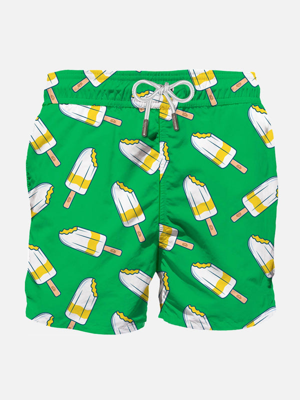 Man classic swim shorts with Lemonissimo print | Algida® Special Edition