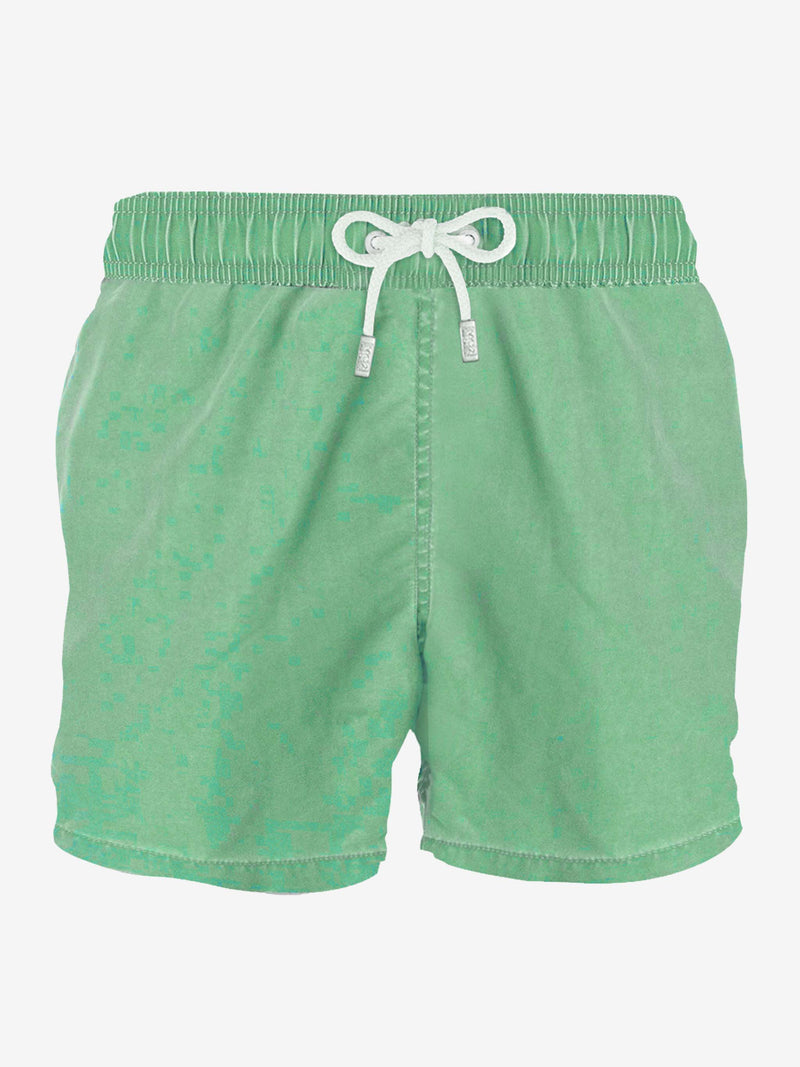 Acid green delavè man swim shorts