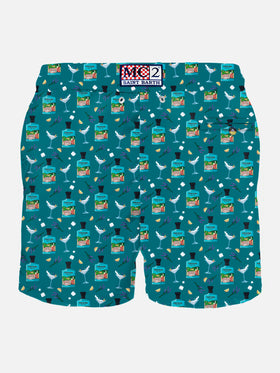 Herren-Badeshorts aus leichtem Stoff mit Portofino-Gin-Print | PORTOFINO DRY GIN SONDEREDITION