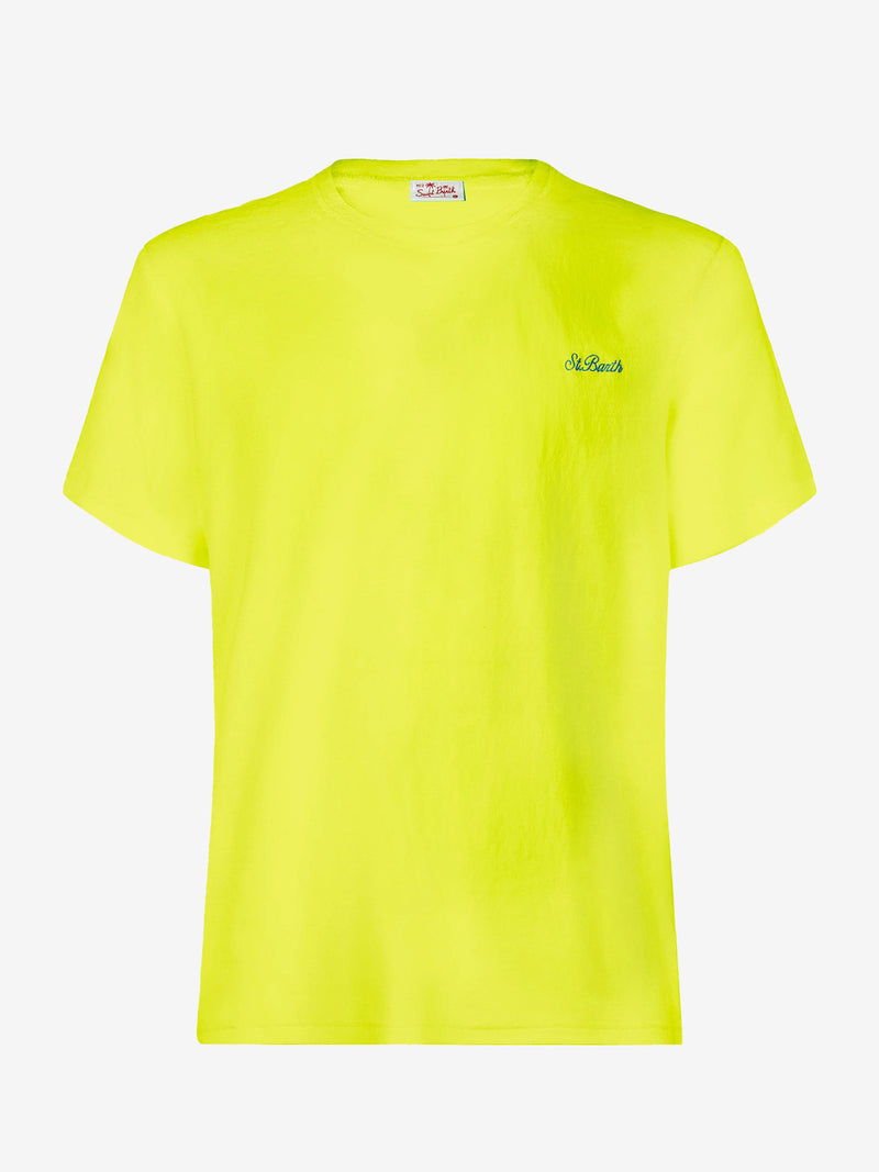 T-shirt da uomo in cotone giallo