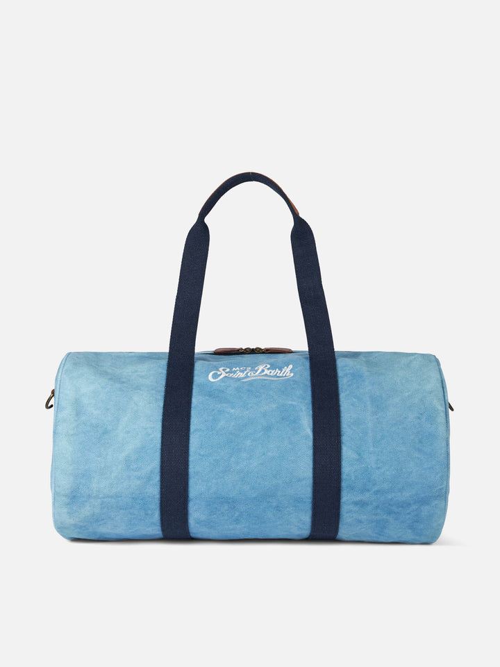 Borsone da viaggio Jetleg Round in denim