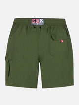 Costume da bagno da uomo comfort ed elasticizzato colore verde militare