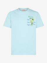 Man cotton t-shirt with Mojito embroidery