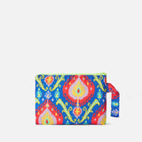 Pochette Pareasy in nylon con stampa ikat