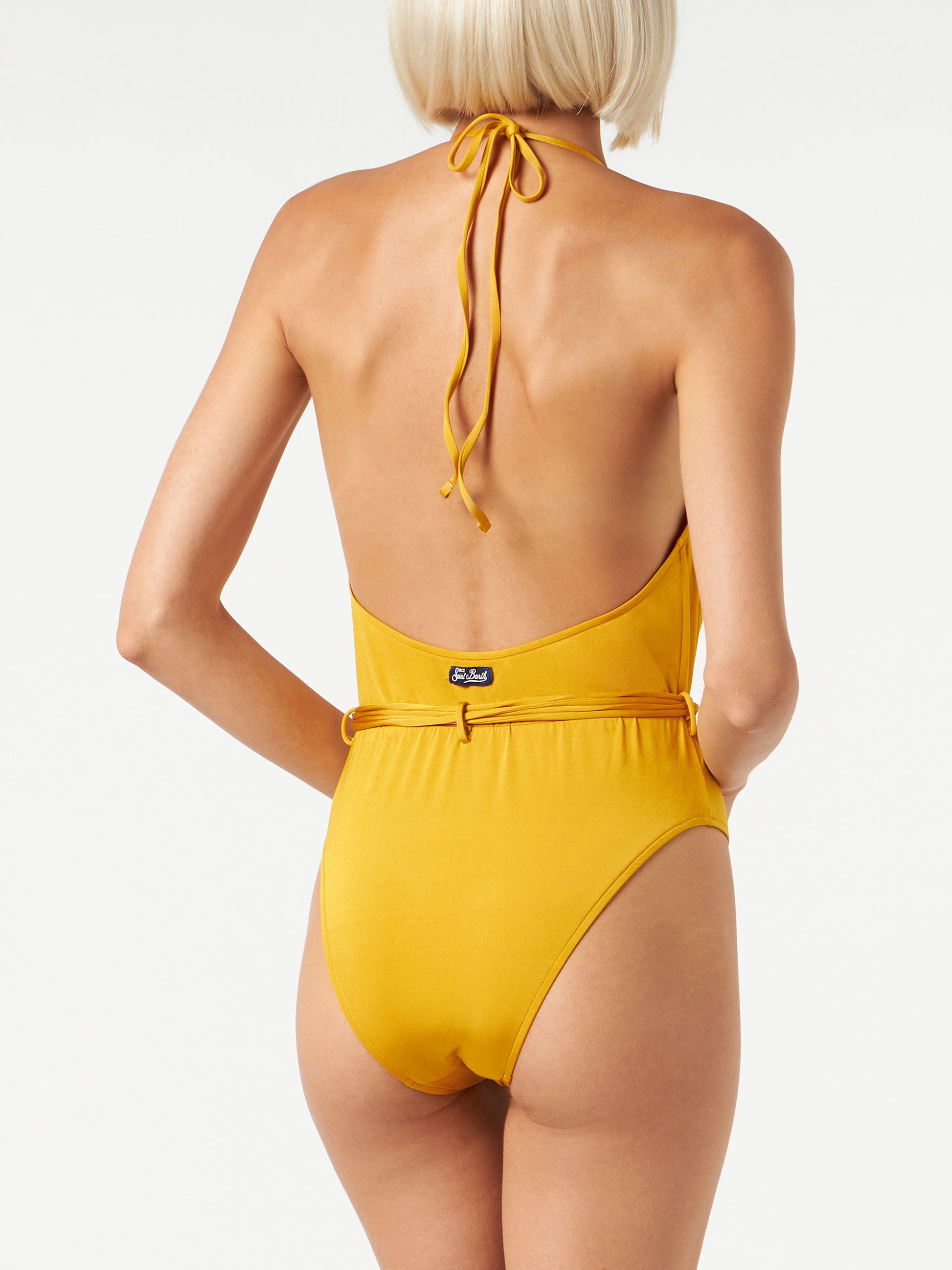 Shiny mustard one piece - MC2 Saint Barth