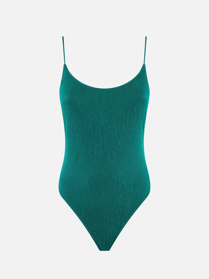 Pleated plisse one piece swimsuit - MC2 Saint Barth