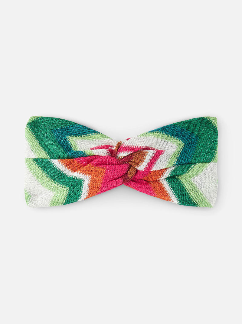 Woman multicolor chevron hairband