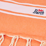 Telo fouta arancio fluo doppiato con spugna