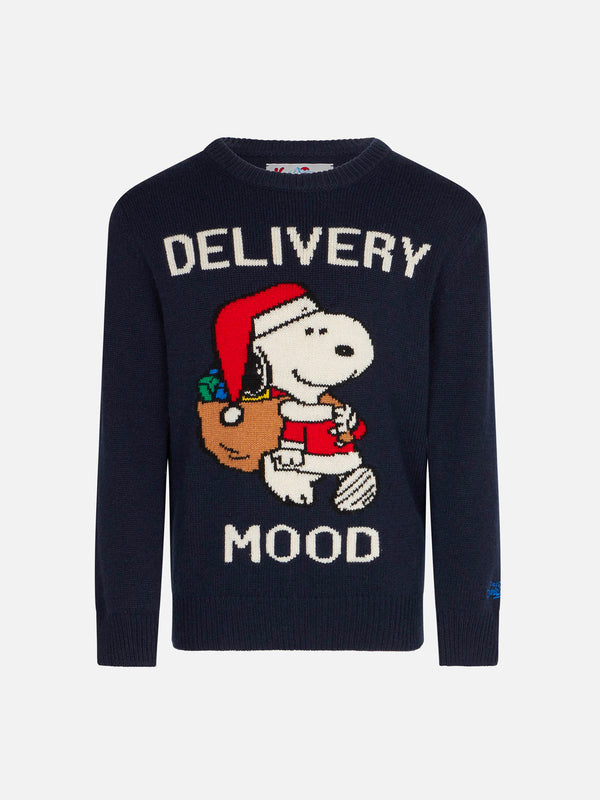 Maglia da bambino girocollo con stampa Snoopy natalizia | EDIZIONE SPECIALE PEANUTS™