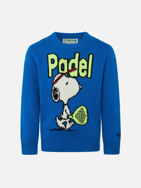 Maglia da bambino girocollo con stampa jacquard padel Snoopy | SNOOPY - EDIZIONE SPECIALE PEANUTS™