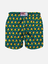 Badeshorts für Jungen aus leichtem Stoff mit weihnachtlichem Enten-Print