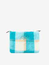 Parisienne wooly cross-body pouch bag with check print