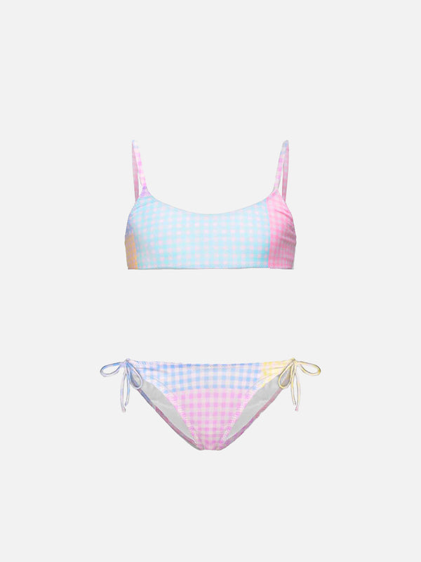 Bikini da bambina patchwork