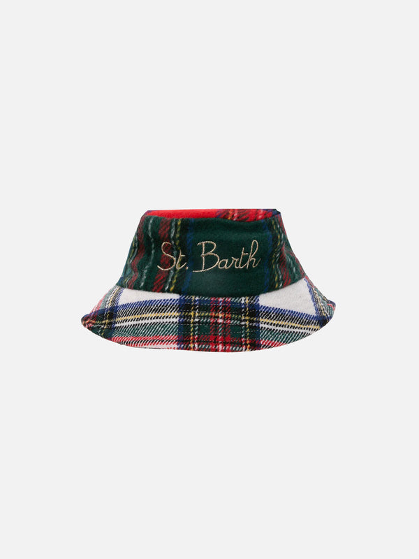 Patchwork tartan bucket hat