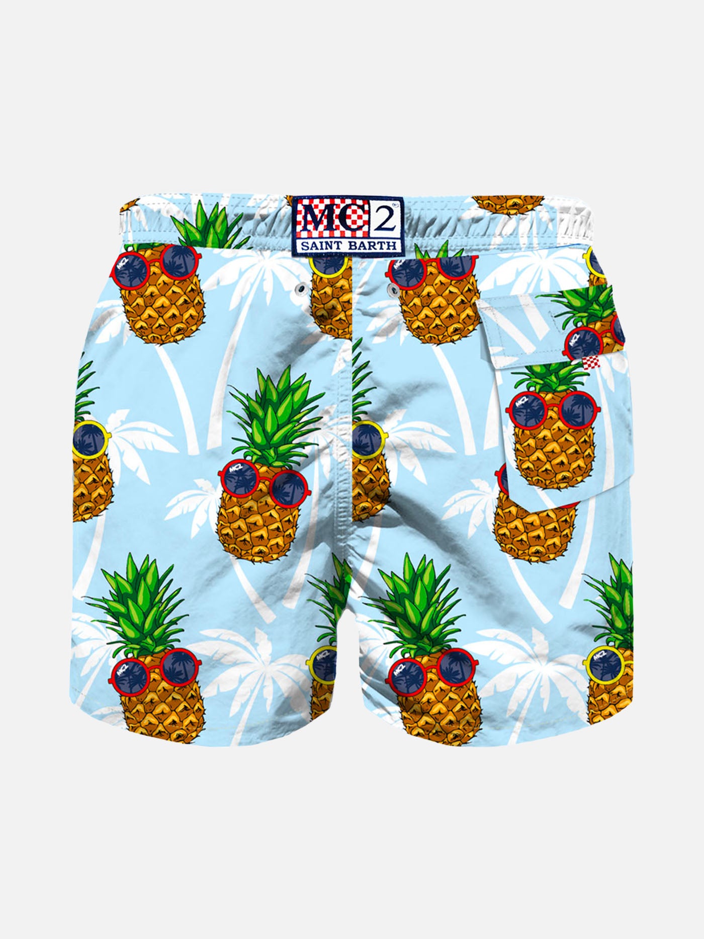 Jungen-Badeshorts mit Ananas-Print