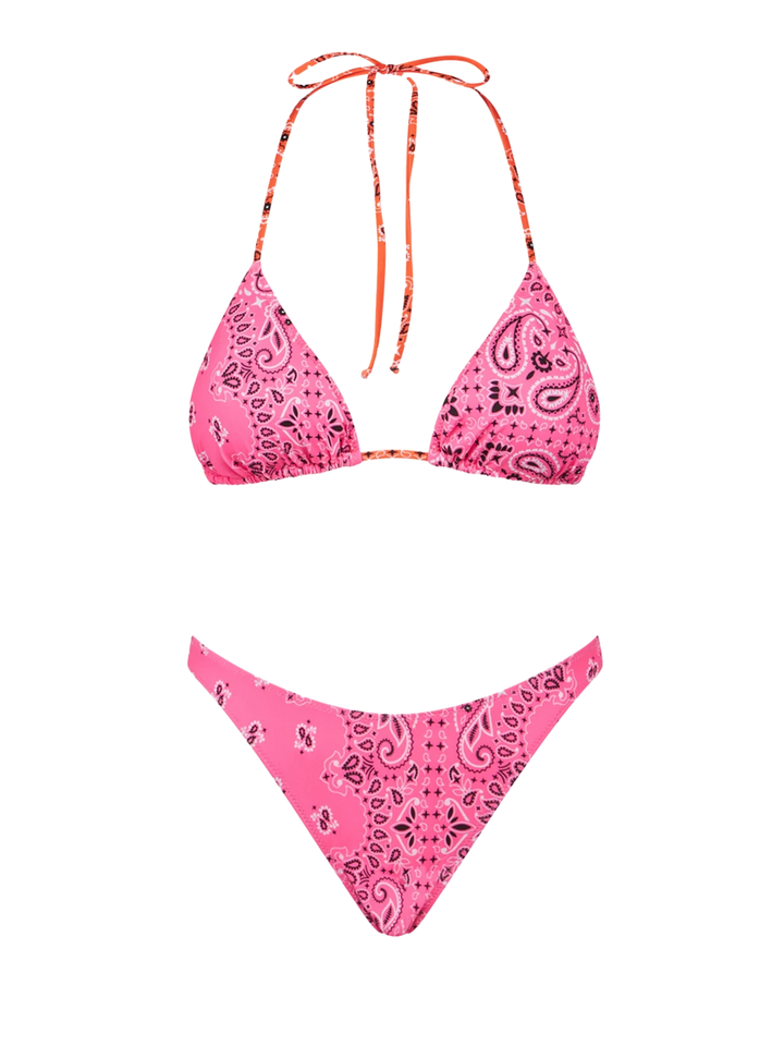 Damen-Triangel-Bikini mit Bandana-Print