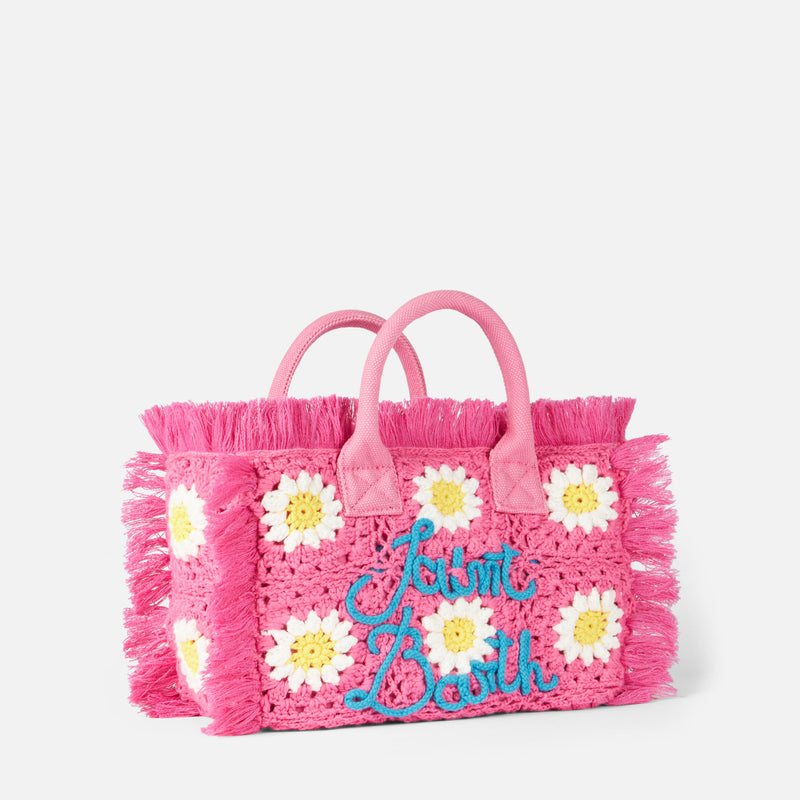 Borsa Colette con patch di fiori all'uncinetto