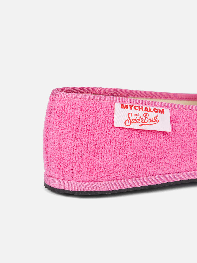 Mocassino pantofola da donna in spugna rosa | MY CHALOM SPECIAL EDITION