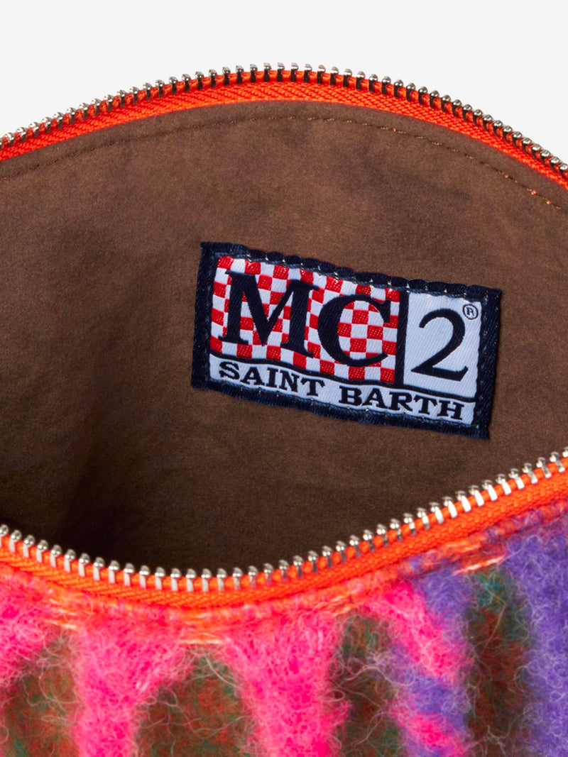 Pouch coperta a tracolla Parisienne con check multicolor luminoso