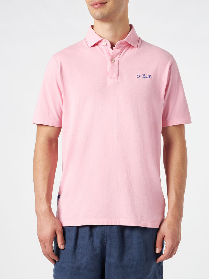 Polo in jersey rosa effetto sfumato - MC2 Saint Barth