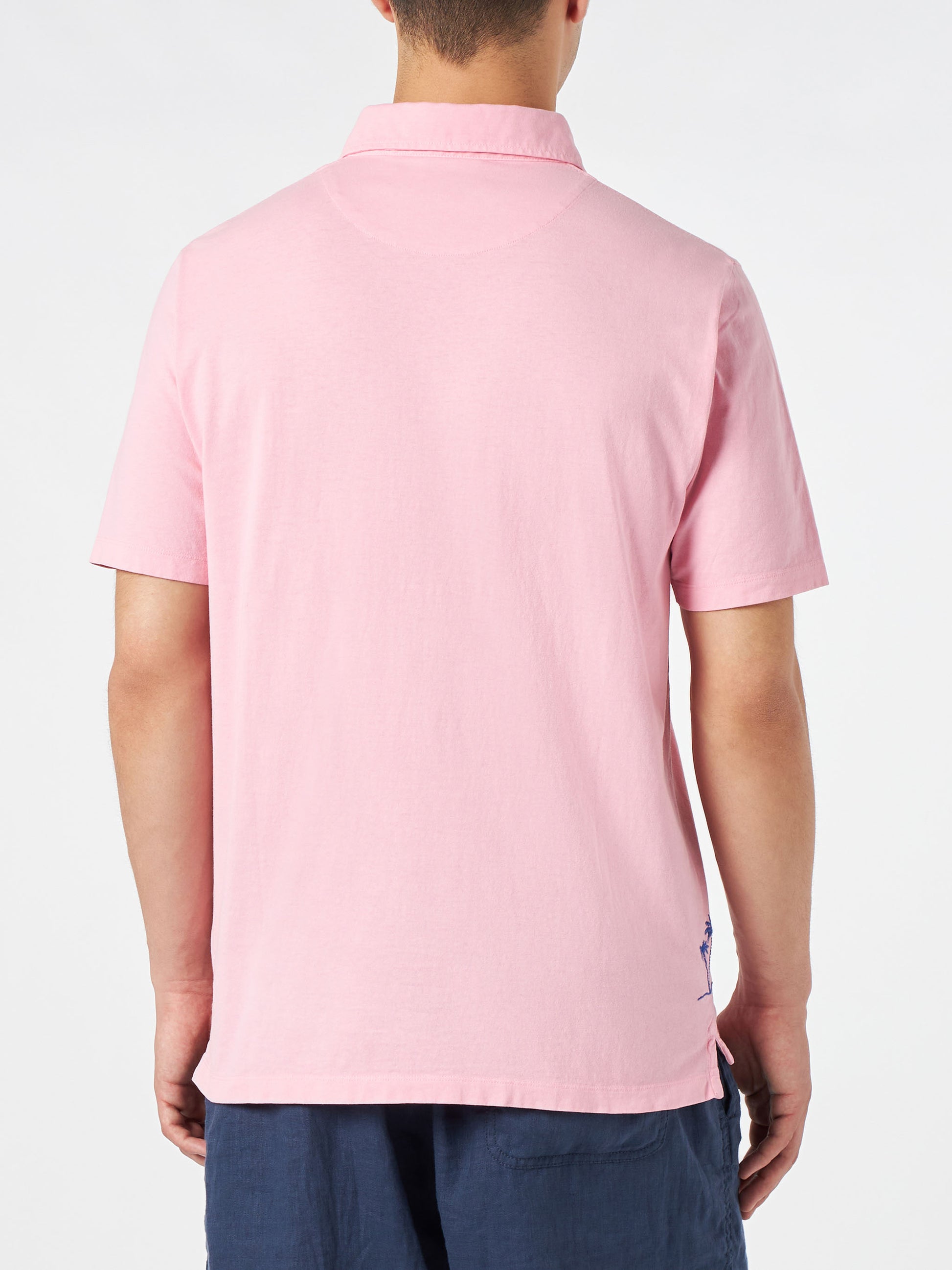 Polo in jersey rosa effetto sfumato - MC2 Saint Barth