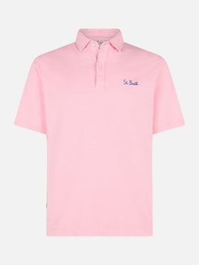 Polo in jersey rosa effetto sfumato - MC2 Saint Barth