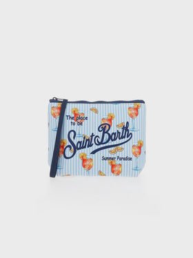 Aline scuba pochette with cocktail  print