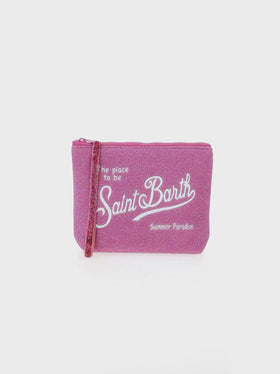 Pochette Aline in lurex rosa