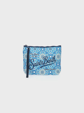 Aline scuba pochette with Sicily tile  print