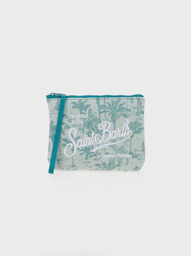 Aline lurex pochette with toile de jouy print