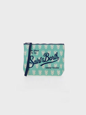 Aline scuba pochette with flowers print